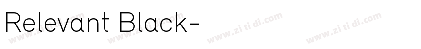 Relevant Black字体转换